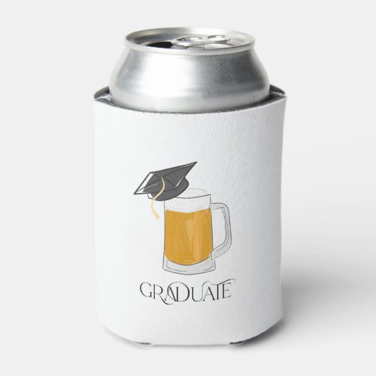 Graduate Abschluss Grad Cap Beer Dosenkühler (Kanne Vorderseite)