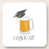 Graduate Abschluss Grad Cap Beer Getränkeuntersetzer (Vorderseite)