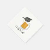 Graduate Abschluss Grad Cap Beer Serviette (Ecke)