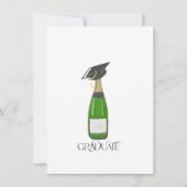 Graduate Abschluss Grad Cap Champagne Custom Einladung (Rückseite)