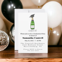 Graduate Abschluss Grad Cap Champagne Custom