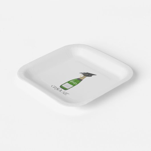 Graduate Abschluss Grad Cap Champagne Custom Pappteller (Gewinkelt)