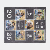 Graduate Abschluss Keepake Unique Foto Collage Fleecedecke (Vorderseite (Horizontal))