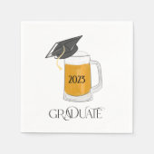 Graduate Abschluss Pint of Ber Class Grad Cap Serviette (Vorderseite)