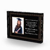 Graduate Abschluss School Award Personalize Fotoblock (Rechts)