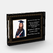 Graduate Abschluss School Award Personalize Fotoblock (Links)
