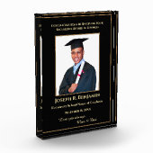 Graduate Abschluss School Uni Gold Custom Fotoblock (Links)