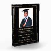 Graduate Abschluss Uni Gold Moderne, kundenspezifi Fotoblock (Links)