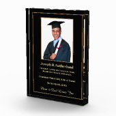 Graduate Abschluss Uni Gold Moderne, kundenspezifi Fotoblock (Rechts)