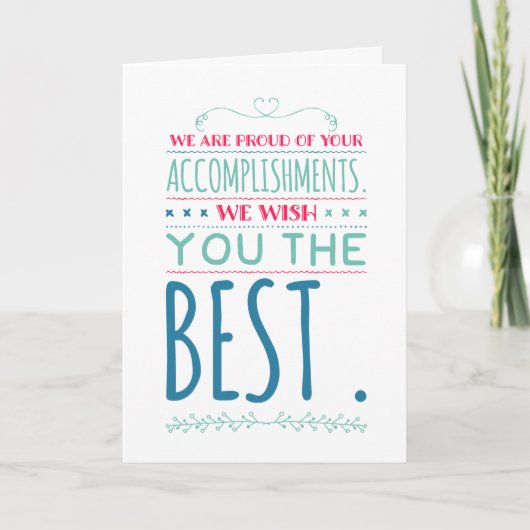 Graduate Accomplishs Glückwünsche Karte (Vorderseite)