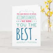 Graduate Accomplishs Glückwünsche Karte (Gelbe Blume)