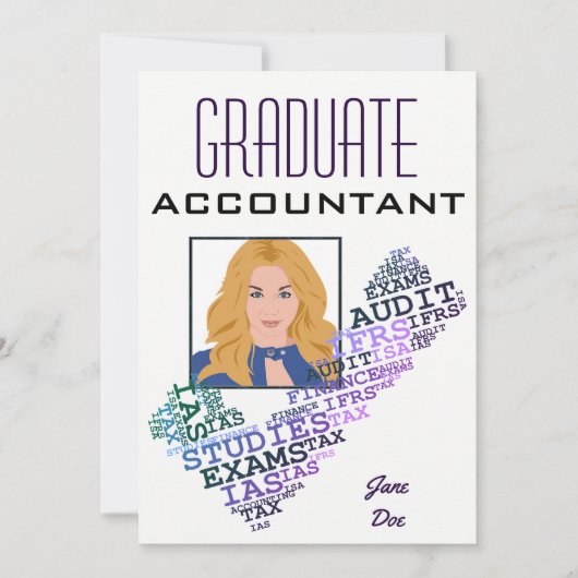 "Graduate Accountant" Einladung (Vorderseite)