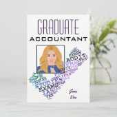 "Graduate Accountant" Einladung (Stehend Vorderseite)