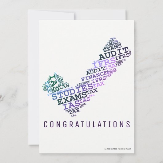 "Graduate Accountant" Einladung (Rückseite)