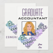 "Graduate Accountant" Einladung (Vorne/Hinten)