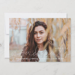 Graduate-Ankündigung des Fotos "Grad" Card_ash Ankündigung