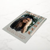 Graduate Ankündigung eines Fotos in grün beige (Gedreht)