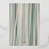 Graduate Ankündigung eines Fotos in grün beige (Rückseite)