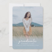 Graduate Ankündigung hellblau (Vorderseite)