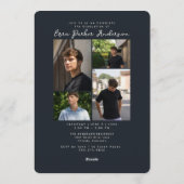 Graduate Announcement and Invitation with Photos Einladung (Rückseite)