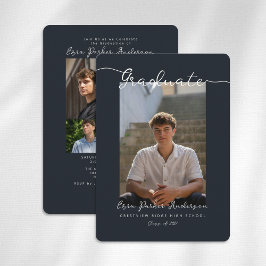 Graduate Announcement and Invitation with Photos Einladung