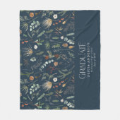 Graduate arch 1 Foto Marine bluel botanisch modern Fleecedecke (Vorderseite)