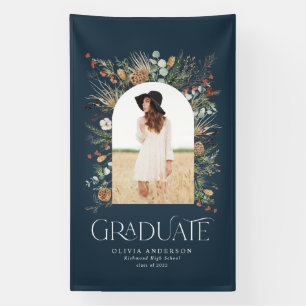 Graduate arch 1 Foto marineblau botanisch modern Banner