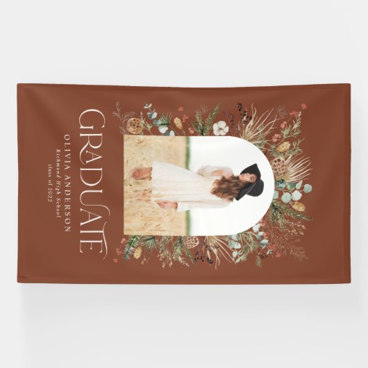 Graduate arch 1 Foto terracotta botanisch modern Banner (Horizontal)