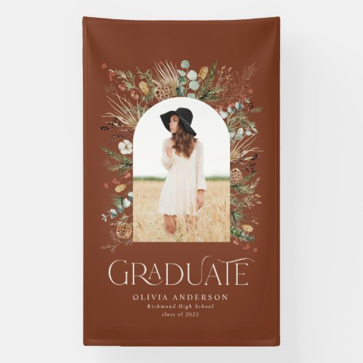 Graduate arch 1 Foto terracotta botanisch modern Banner (Vertikal)