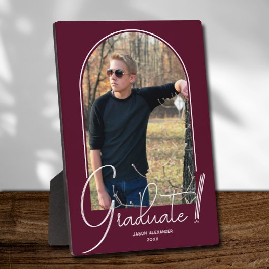 Graduate Arch Foto Burgundy Fotoplatte