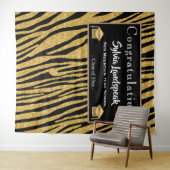 Graduate Backdrop Gold Zebra Streifen Wandteppich (Beispiel (Horizontal))