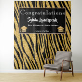 Graduate Backdrop Gold Zebra Streifen Wandteppich (Beispiel)