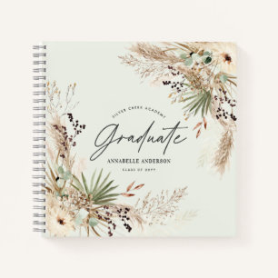 Graduate-Bevorzugung Pampas eucalyptus-elegantes S Notizblock