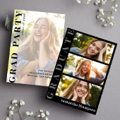 Graduate Black and White Modernes Minimalistisches Ankündigung