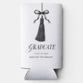 Graduate Black Bow Tassel Graduation Gift  Selters Dosenkühler (Rückseite)