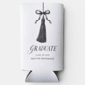 Graduate Black Bow Tassel Graduation Gift  Selters Dosenkühler (Vorderseite)