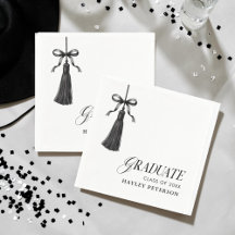 Graduate Black Bow Tassel Graduation Party
