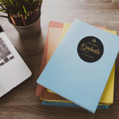 Graduate Black Gold Runder Aufkleber