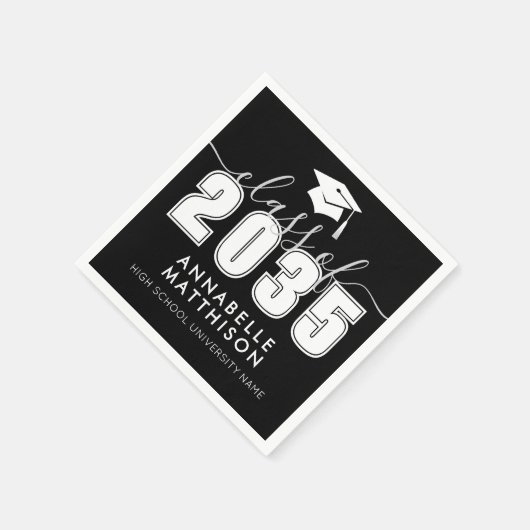 Graduate Black Graduation Serviette (Ecke)
