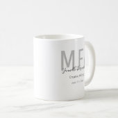 Graduate Black Gray Date Name Degree MFA Kaffeetasse (VorderseiteRechts)