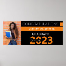 Graduate Black Orange Foto Abschluss