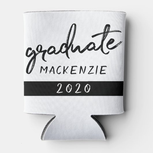 Graduate Black Script | Klassischer Keepake mit de Dosenkühler (Vorderseite)