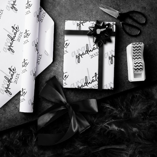 Graduate Black Script | Klassischer Keepake mit de Geschenkpapier