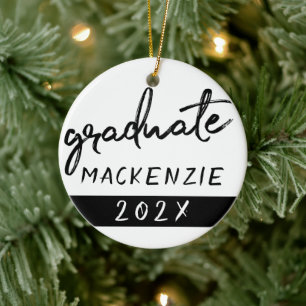 Graduate Black Script   Klassischer Keepake mit de Keramik Ornament