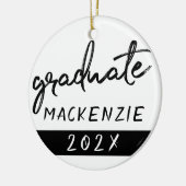 Graduate Black Script | Klassischer Keepake mit de Keramik Ornament (Links)