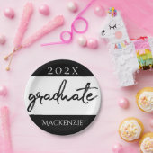 Graduate Black Script | Klassischer Keepake mit de Pappteller (Party)