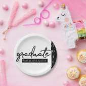 Graduate Black Script | Klassischer Keepake mit de Pappteller (Party)