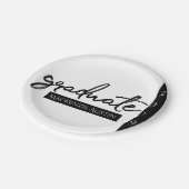 Graduate Black Script | Klassischer Keepake mit de Pappteller (Schrägansicht)