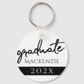 Graduate Black Script | Klassischer Keepake mit de Schlüsselanhänger (Vorderseite)