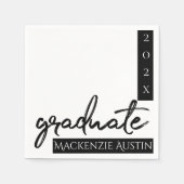 Graduate Black Script | Klassischer Keepake mit de Serviette (Vorderseite)